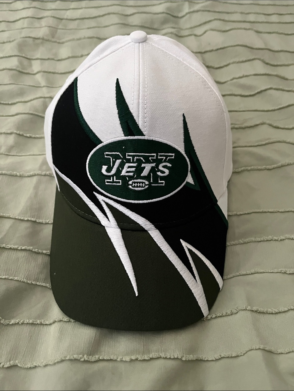 New York Jets White & Green Logo Cap